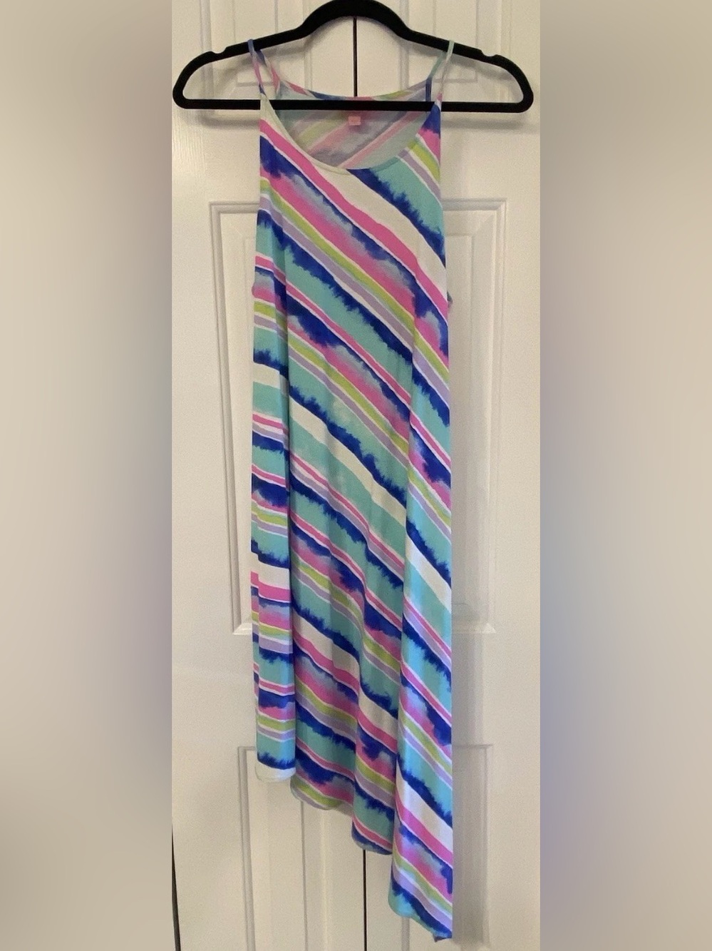 Lilly Pulitzer Asymmetrical Stretch Maxi Dress, Multicolor, Size Small